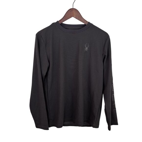 Spyder Gray Knit Long Sleeve Shirt Top Boys Size XL 18/20 - Picture 1 of 4